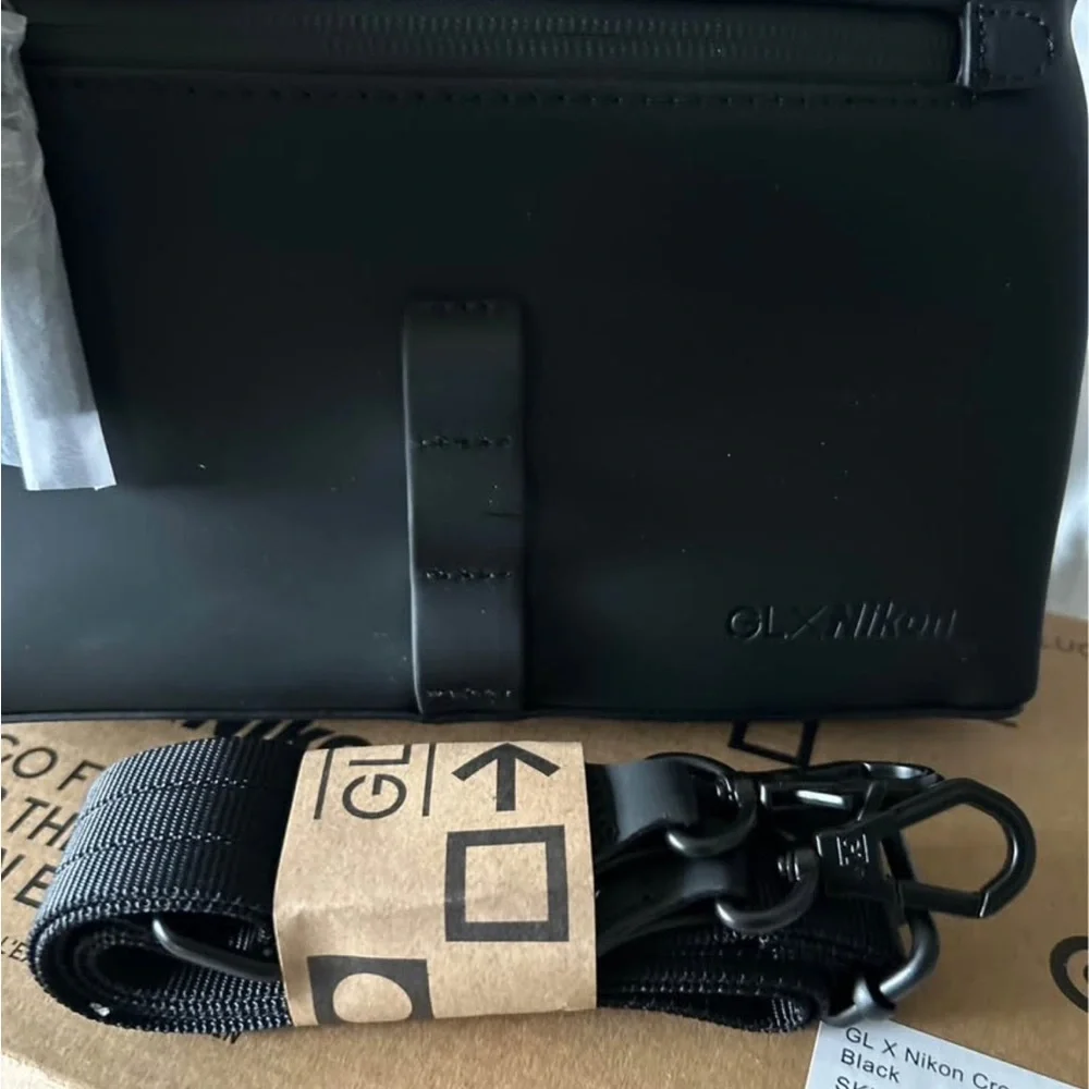 Black NIKON camera Crossbody Bag